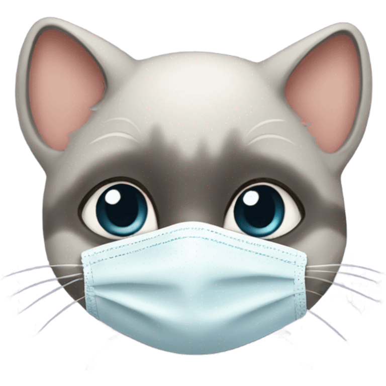 baby cat with covid mask emoji