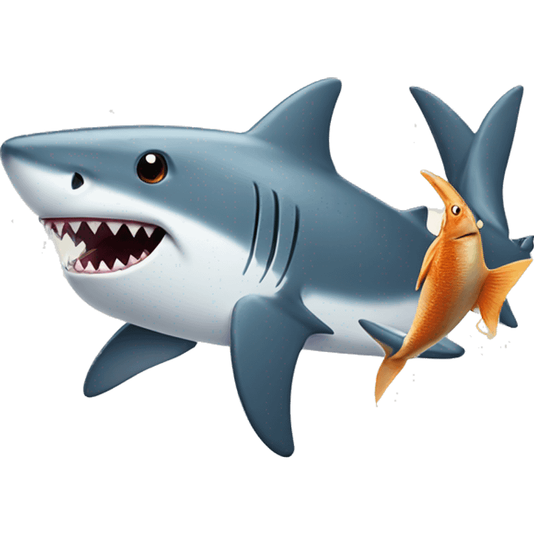 shark eating a fish emoji