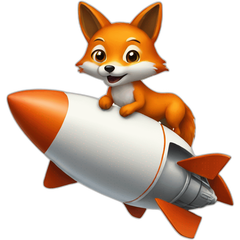 Fox on a Rocket  emoji