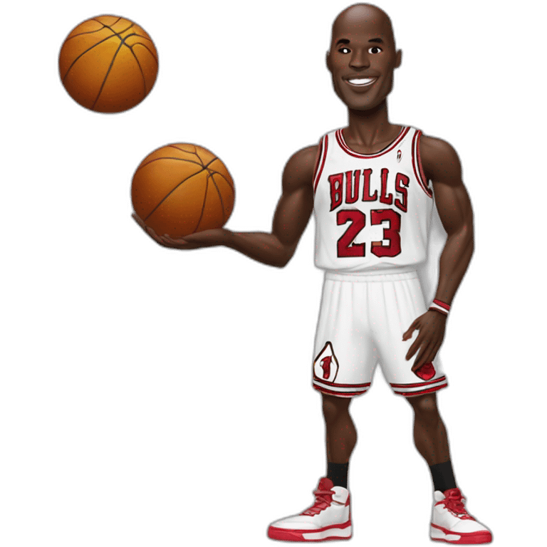 Michael jordan vestido de kristiano ronaldo emoji