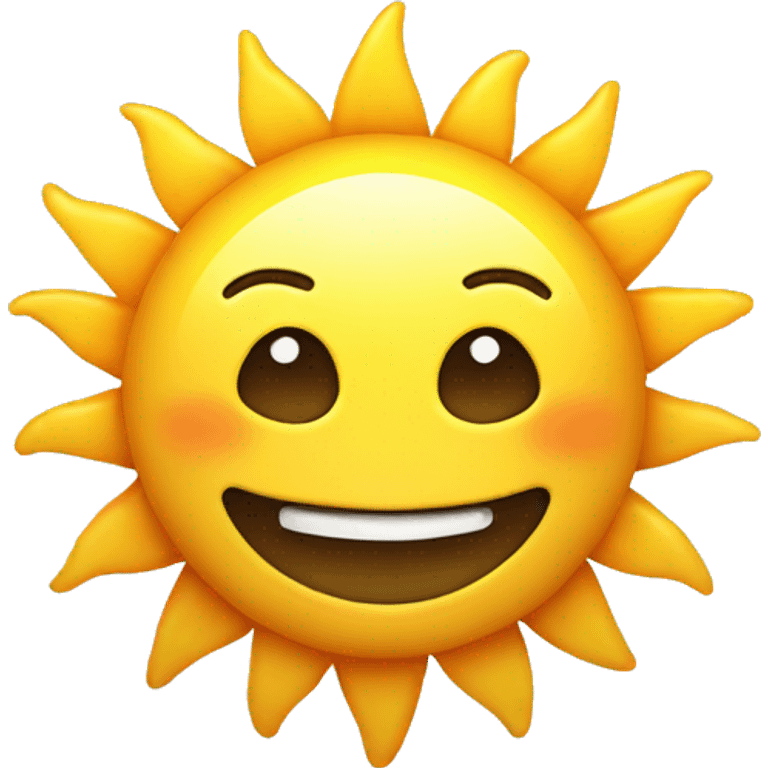 A sun smiling emoji