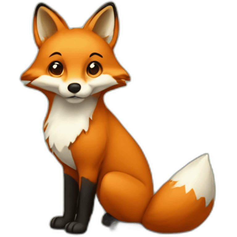 fox in forest emoji