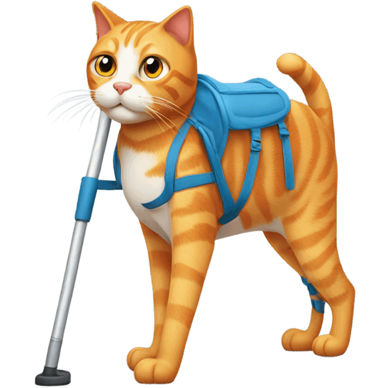 Orange cat on crutches  emoji