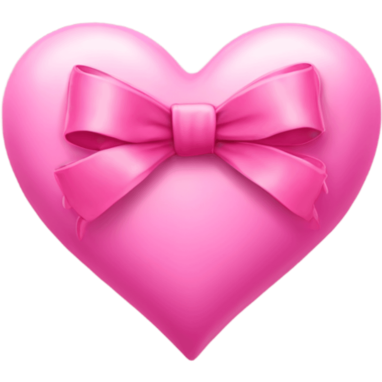 Pink heart with bow emoji