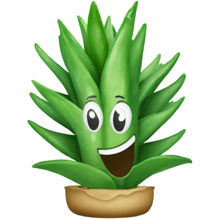 Aloe vera smiling emoji