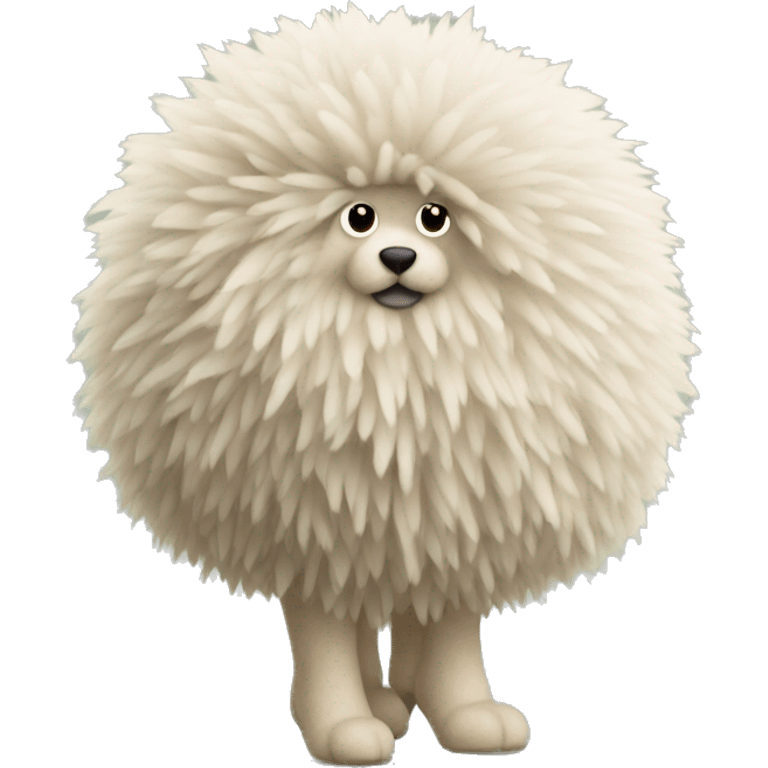 Pompom with long humn legs emoji