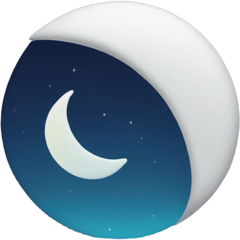 Half moon with zzz on it  emoji