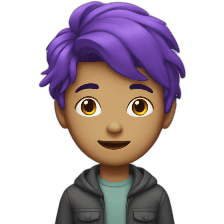 boy with purple hair emoji