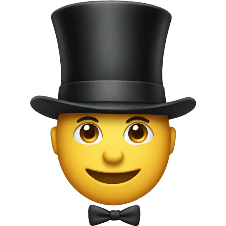 Emoji wearing top hat emoji