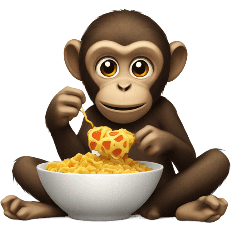 Monkey eating food emoji