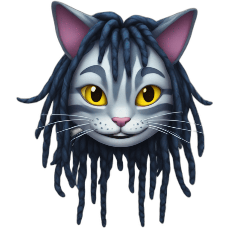 cheshire-cat-dreads-hair emoji