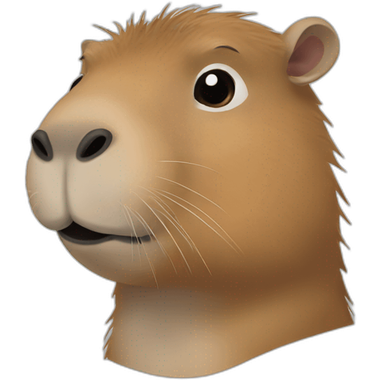 Capybara raising an eybrow emoji