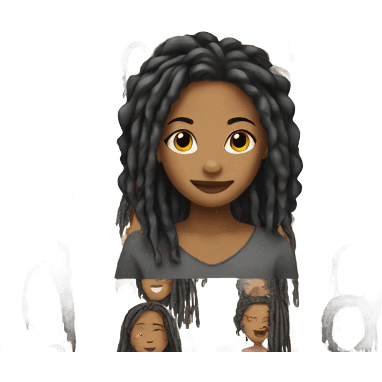 Black girl with locs  emoji