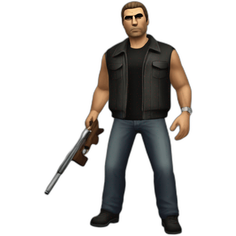 GTA III Italian Mafia man with shotgun emoji