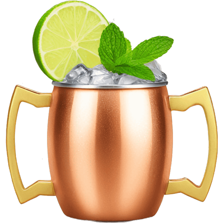 Fancy Moscow mule in cooper mug emoji