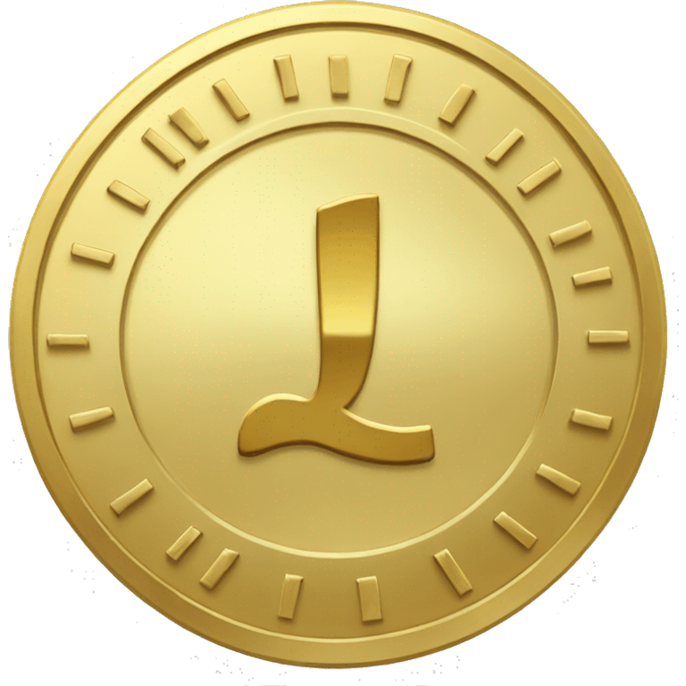 A golden coin with the letters i and Q emoji