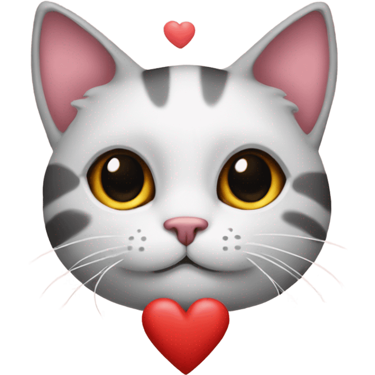 cat with hearts and letter V emoji