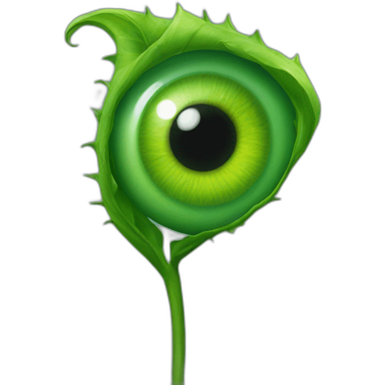 Green stalk eye emoji