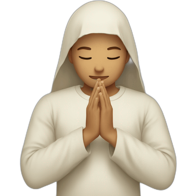 Person praying with lídrem hands  emoji