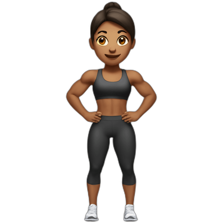 muscular gym girl emoji