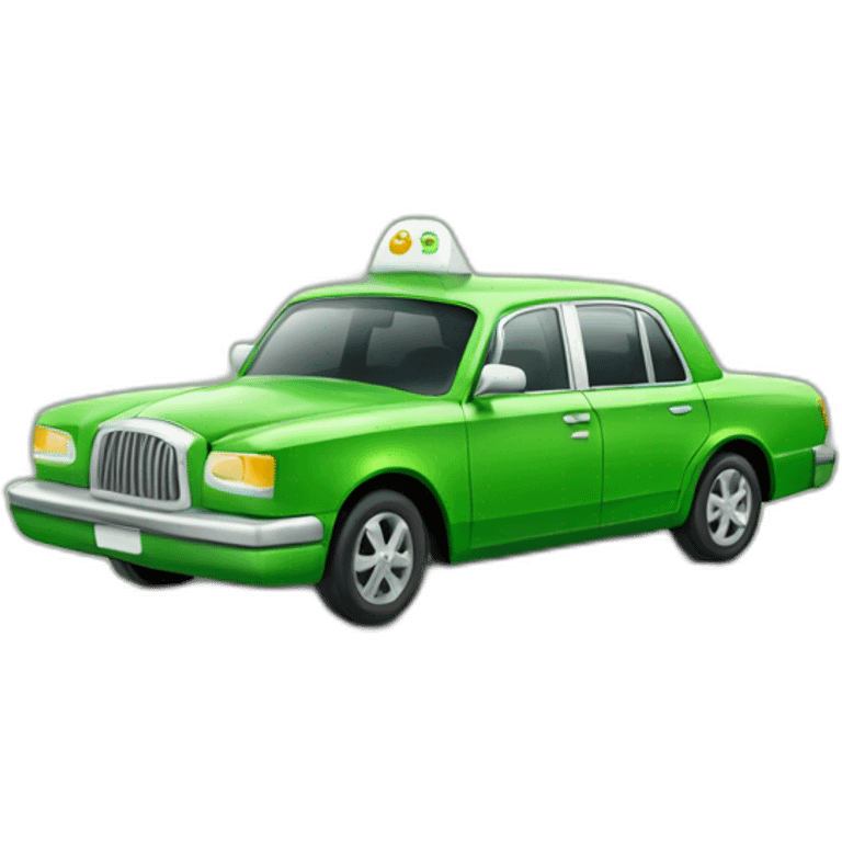 green indrive modern taxi car emoji