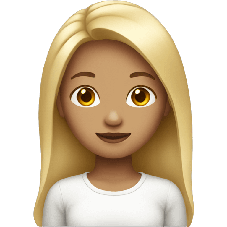 Girl with light hair emoji