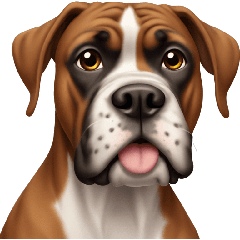 Brown stripped boxer dog  emoji