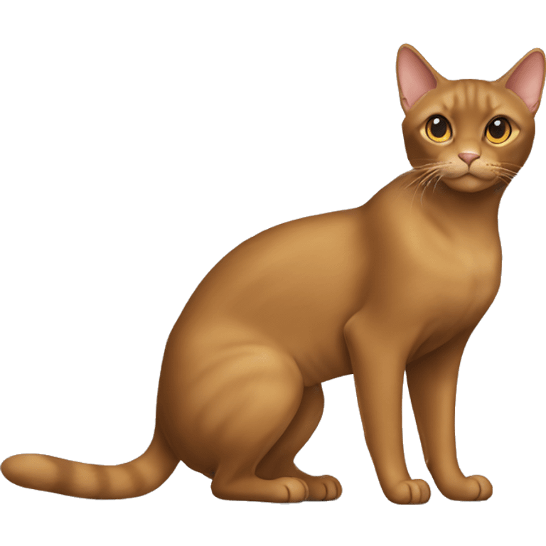 havana brown Cat Full Body emoji