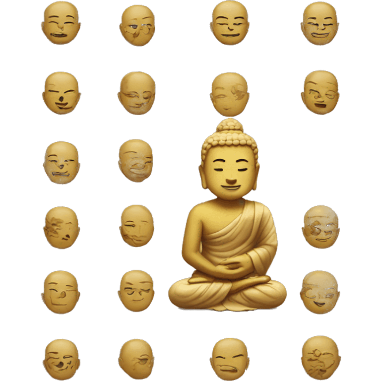 buddha wears emoji