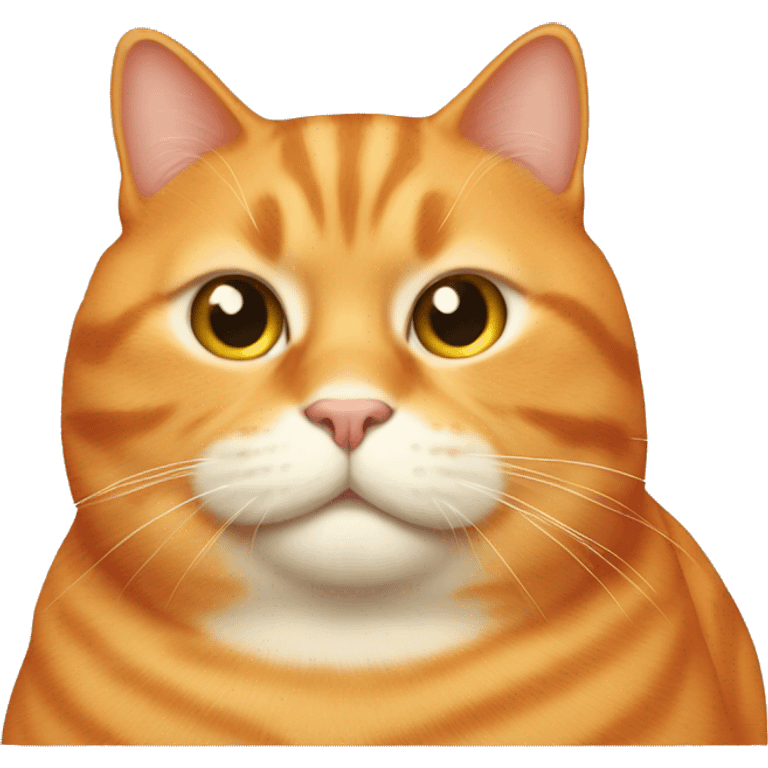 fat orange cat  emoji