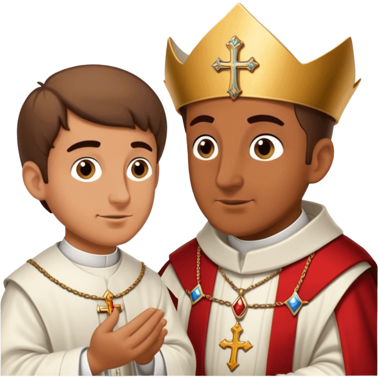 italian XV century duke talking to priest emoji