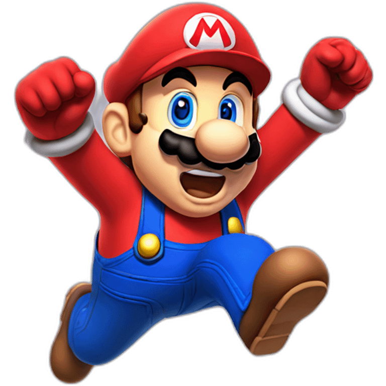 Mario jumping emoji