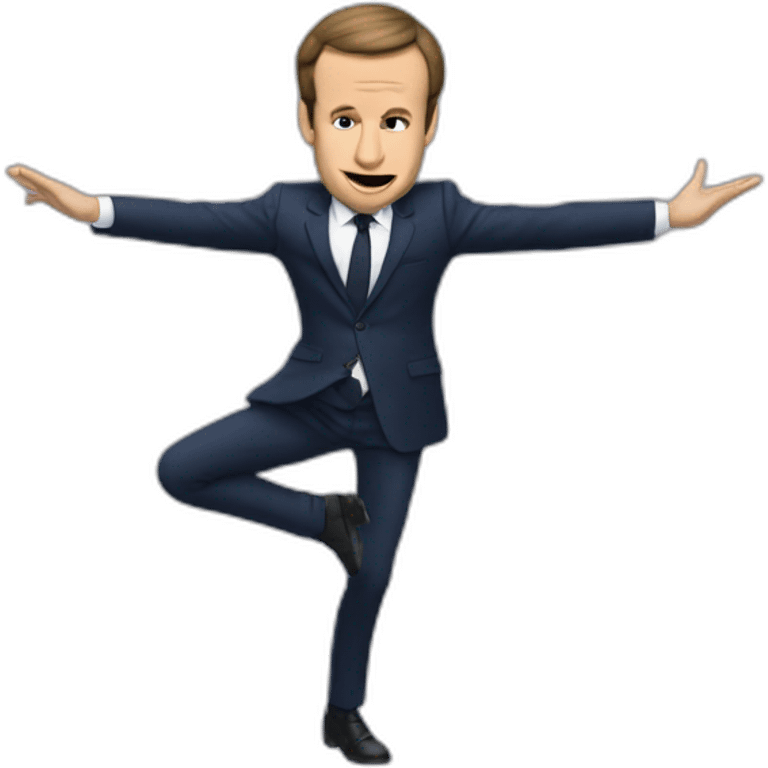 macron qui fais un dab emoji