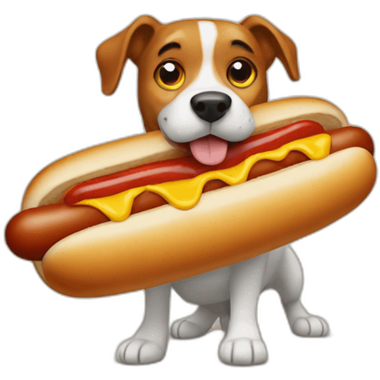 hotdog-with-dog emoji