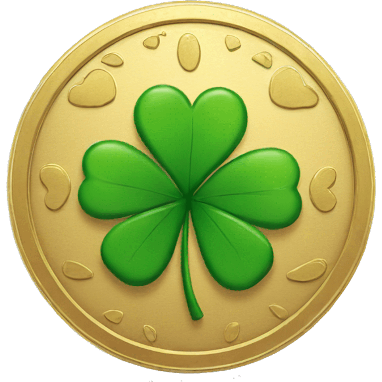 coin with Shamrock emoji