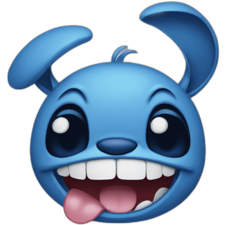 Stitch laughing with tears emoji