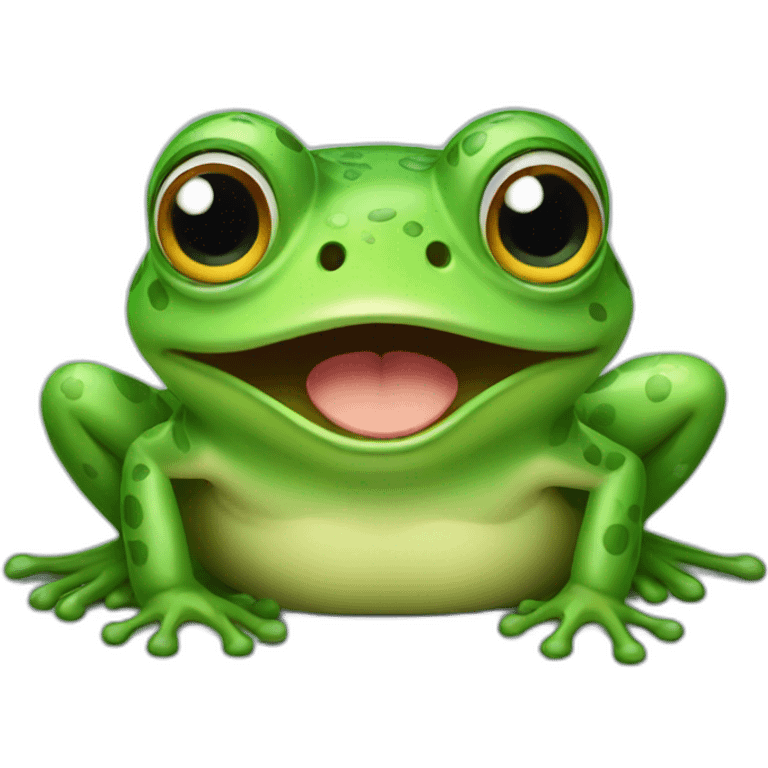 surprised frog emoji