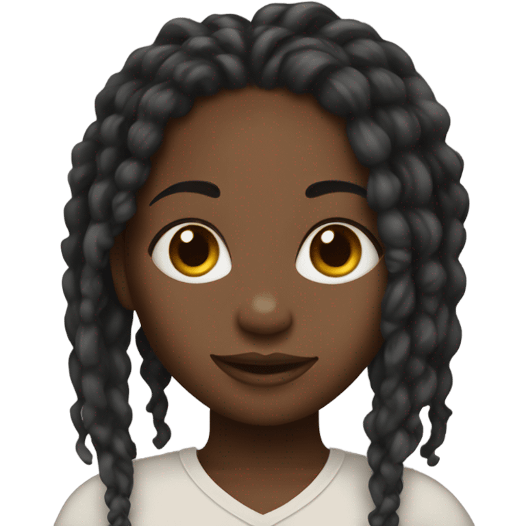 Black island girl with locs emoji