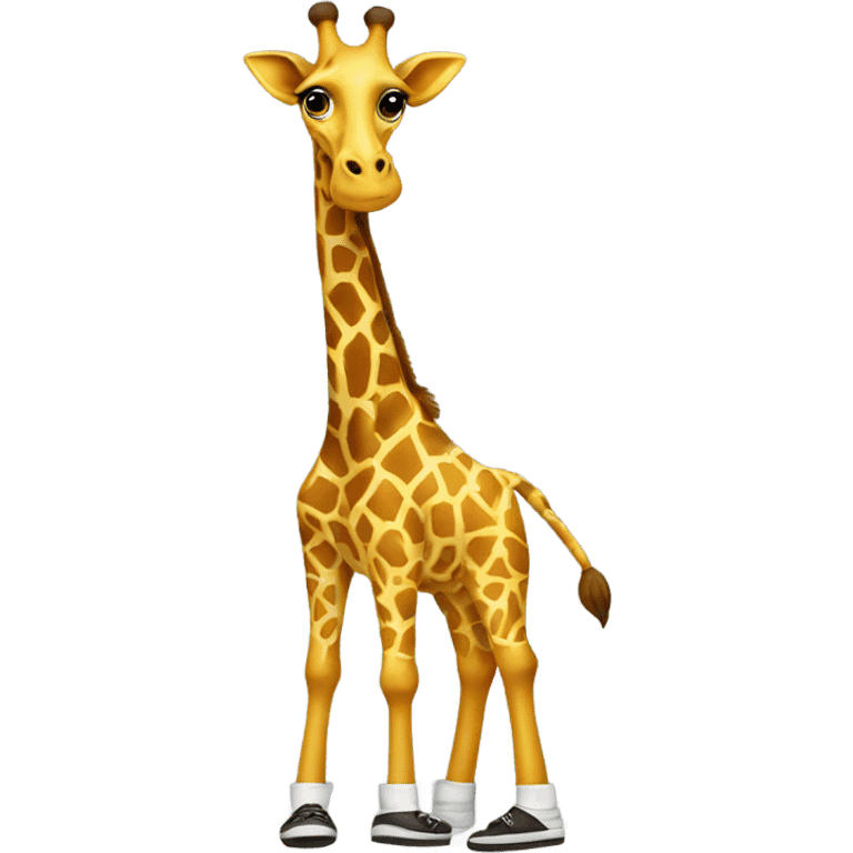 giraffe with shoes emoji