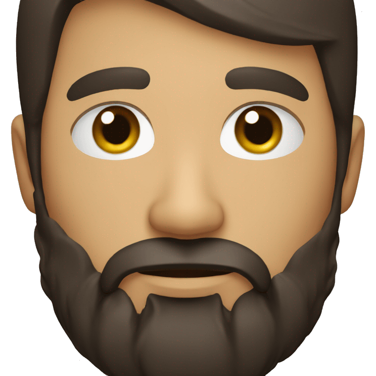 mountain man brown beard black hair emoji