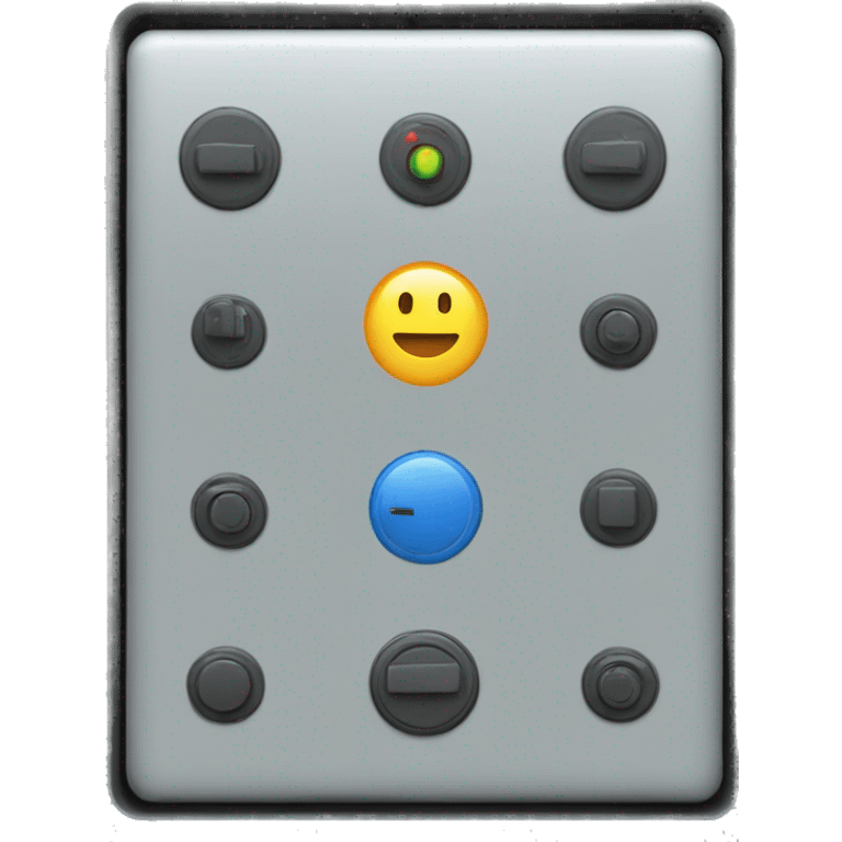 control panel of the train emoji