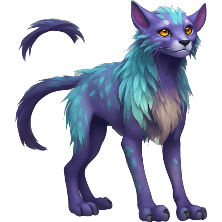 Colorful vernid fantasy creature LiLaiRa GriffSnuff Kamirah Falvie whiskers paws full body emoji