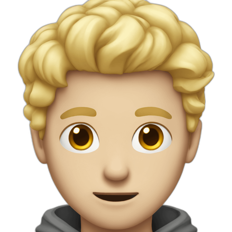 Mad white kid with blond hair emoji