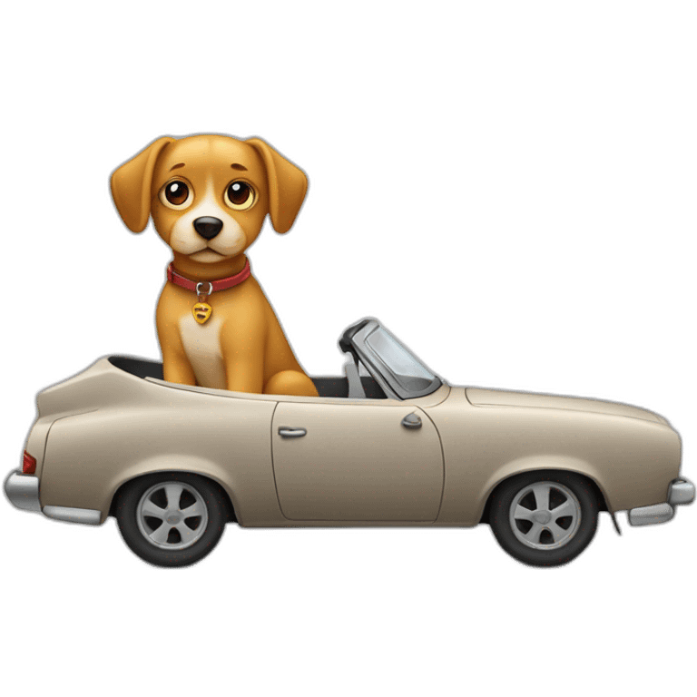 coche con perro dentro emoji