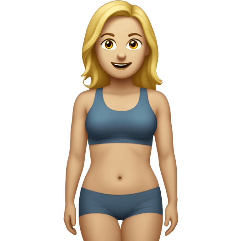 Bottom heavy woman caucasian emoji