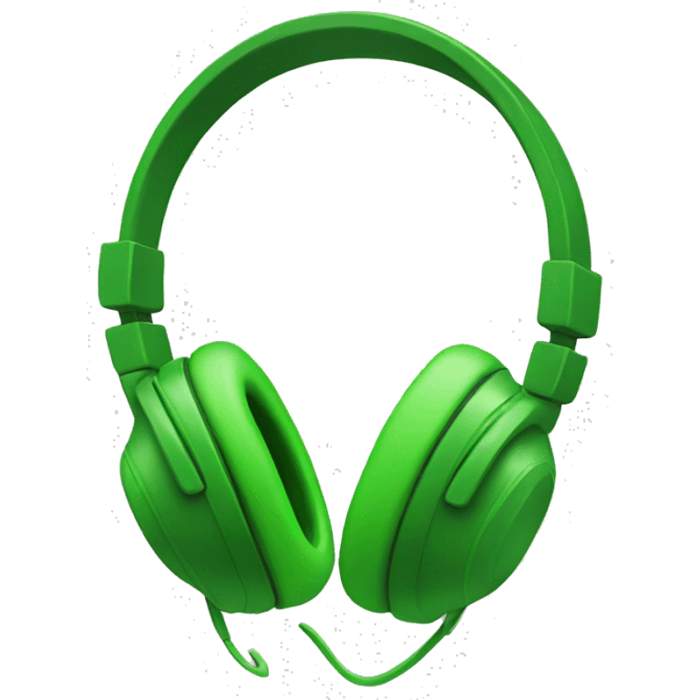 Green headphones emoji