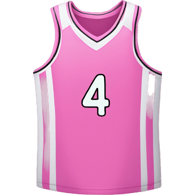 pink basketball jersey with pink bow on the side and number 14 on it with the name lover on it emoji