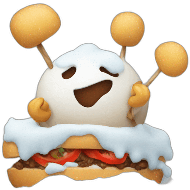 Snow with food emoji