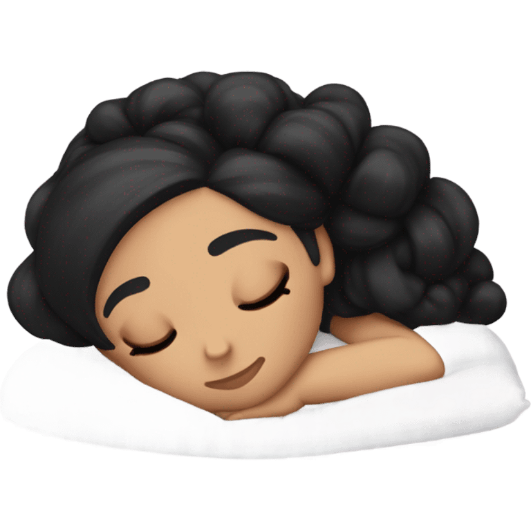 Ariana Grande sleeping with hair black emoji