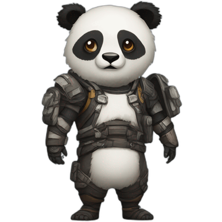 Panda as borderlands full body emoji